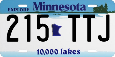 MN license plate 215TTJ