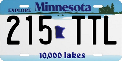 MN license plate 215TTL