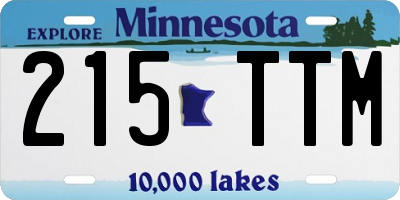 MN license plate 215TTM