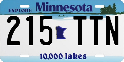 MN license plate 215TTN