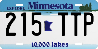 MN license plate 215TTP