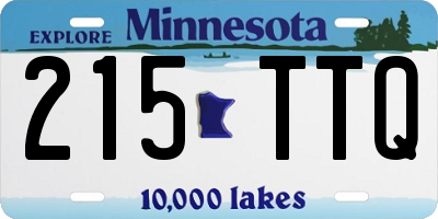 MN license plate 215TTQ