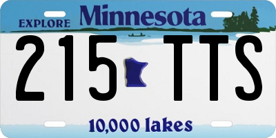MN license plate 215TTS