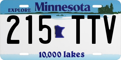 MN license plate 215TTV