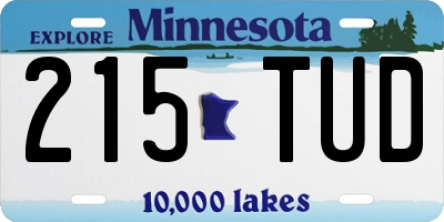 MN license plate 215TUD
