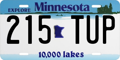 MN license plate 215TUP
