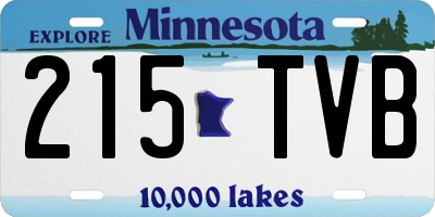 MN license plate 215TVB