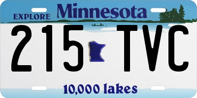 MN license plate 215TVC