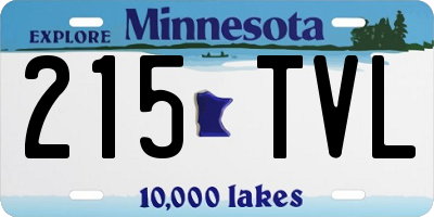 MN license plate 215TVL