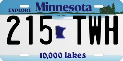 MN license plate 215TWH