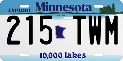 MN license plate 215TWM