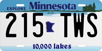 MN license plate 215TWS