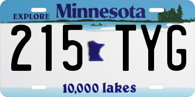 MN license plate 215TYG