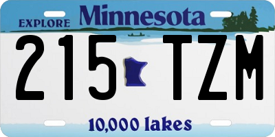 MN license plate 215TZM