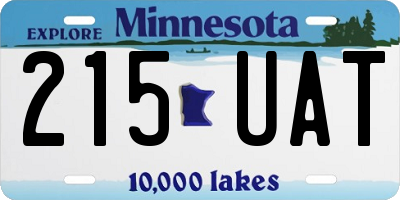 MN license plate 215UAT