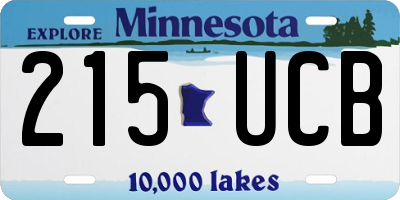 MN license plate 215UCB