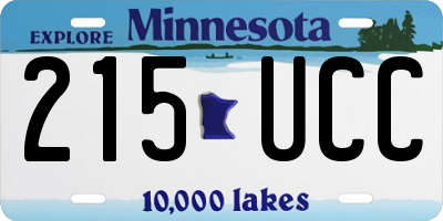 MN license plate 215UCC