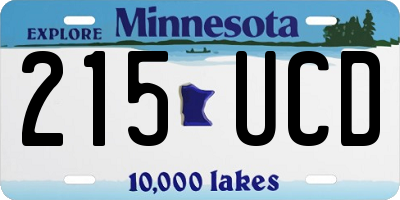 MN license plate 215UCD