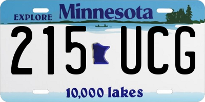 MN license plate 215UCG