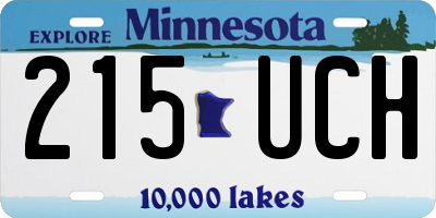 MN license plate 215UCH