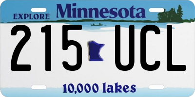 MN license plate 215UCL
