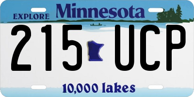 MN license plate 215UCP