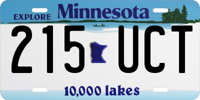 MN license plate 215UCT