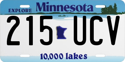 MN license plate 215UCV