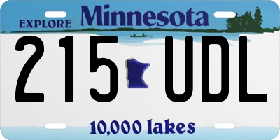MN license plate 215UDL