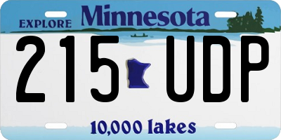 MN license plate 215UDP