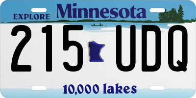 MN license plate 215UDQ