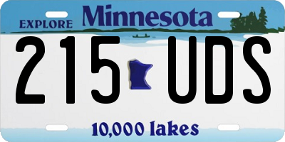 MN license plate 215UDS