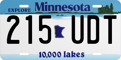 MN license plate 215UDT