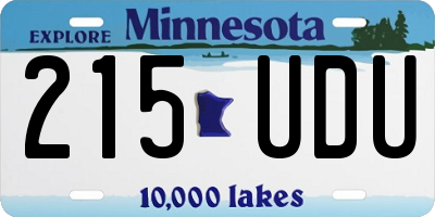 MN license plate 215UDU