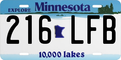 MN license plate 216LFB