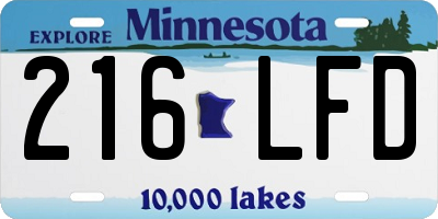 MN license plate 216LFD