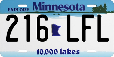 MN license plate 216LFL