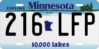 MN license plate 216LFP