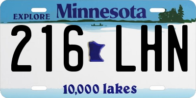MN license plate 216LHN