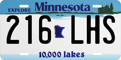 MN license plate 216LHS