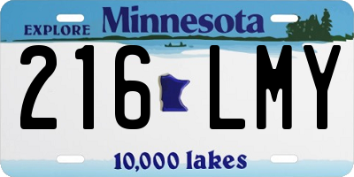 MN license plate 216LMY