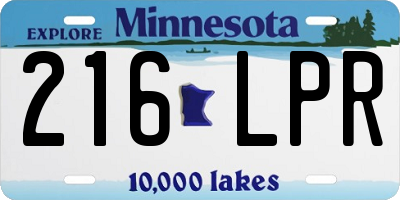 MN license plate 216LPR