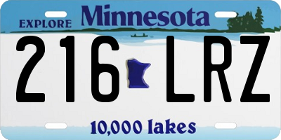 MN license plate 216LRZ