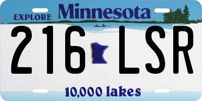 MN license plate 216LSR