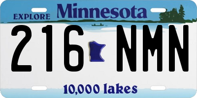 MN license plate 216NMN