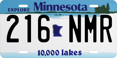 MN license plate 216NMR