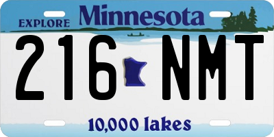 MN license plate 216NMT