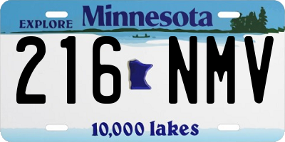 MN license plate 216NMV