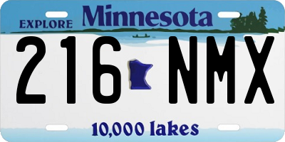 MN license plate 216NMX