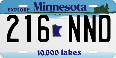 MN license plate 216NND